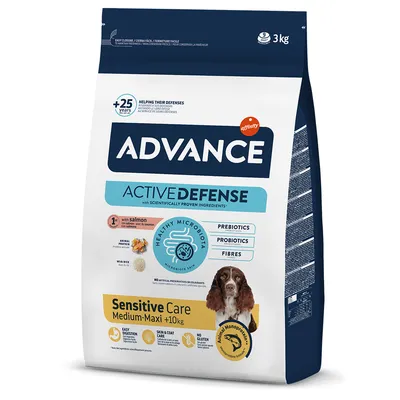 Hrana uscata caini - Hrana uscata pentru caini Advance Sensitive Medium/Maxi cu somon 3 kg