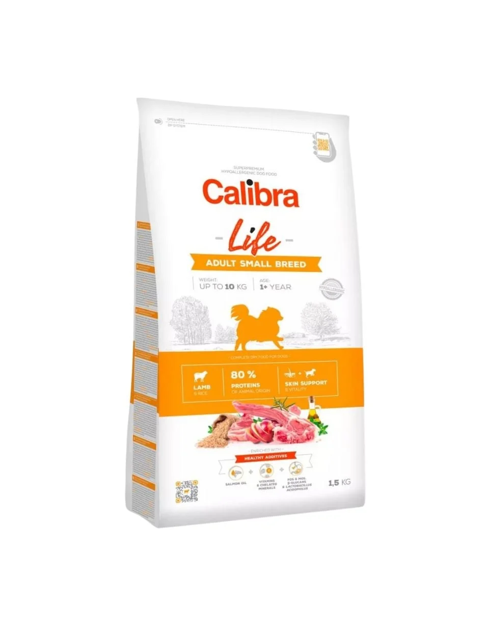 Hrana uscata caini - Hrana uscata pentru caini Calibra Mini Adult cu miel 6 kg