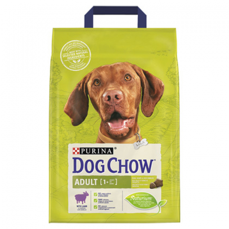 Caine Adult - Hrana uscata pentru caini Dog Chow Adult cu miel 2,5 kg