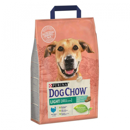 Caine Adult - Hrana uscata pentru caini Dog Chow Adult Light cu curcan 2,5 kg