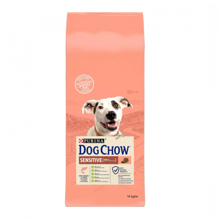 Caini - Hrana uscata pentru caini Dog Chow Adult Sensitive cu somon 14 kg