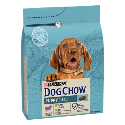 Caine Junior - Hrana uscata pentru caini Dog Chow Junior cu miel 2,5 kg