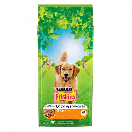 Caine Adult - Hrana uscata pentru caini Friskies Balance cu pui & legume 15 kg