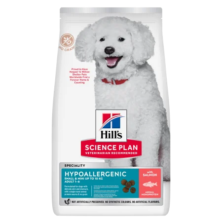 Caine Adult - Hrana uscata pentru caini Hill's SP Hypoallergenic Small & Mini cu somon 6 kg