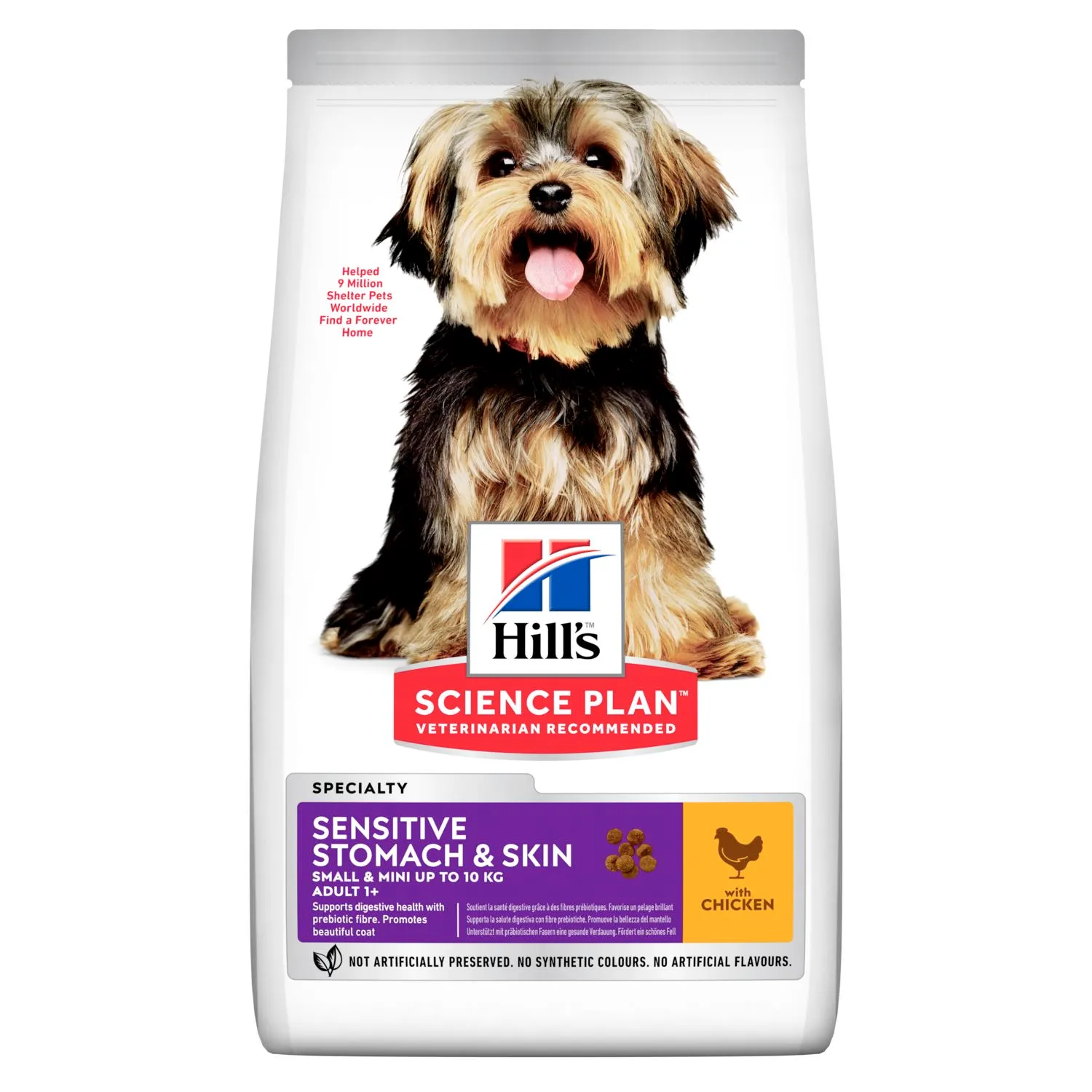 Caine Adult - Hrana uscata pentru caini Hill's SP Sensitive Stomach & Skin Mini Adult cu pui 1,5 kg