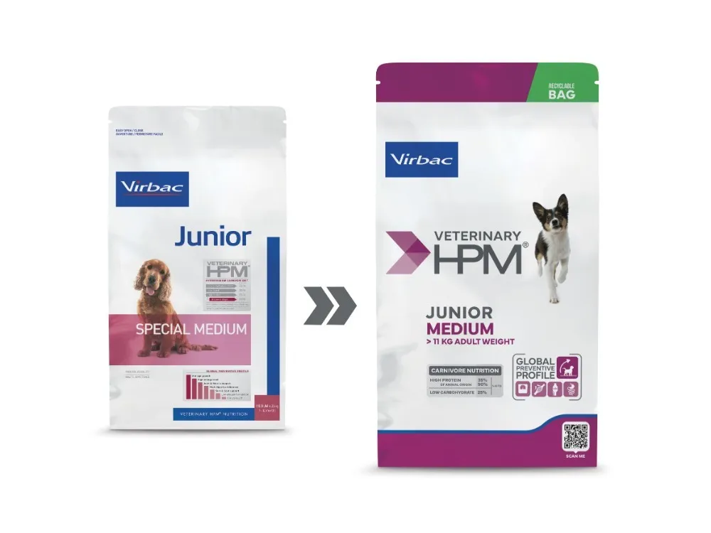 Caine Junior - Hrana uscata pentru caini HPM Junior Special Medium 12 kg