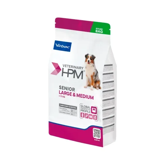 Caine Senior - Hrana uscata pentru caini Virbac HPM Adult Senior Large-Medium 12 kg