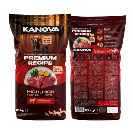 Hrana uscata caini - Hrana uscata pentru caini Kanova Premium cu vita 10 kg