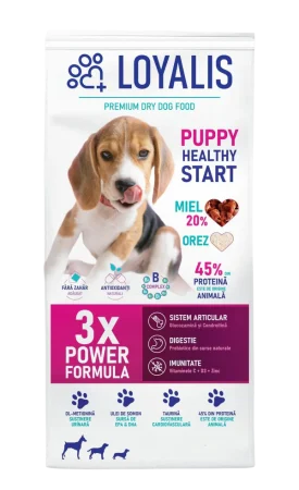 Caini - Hrana uscata pentru caini Loyalis Puppy Healthy Start cu miel 10 kg