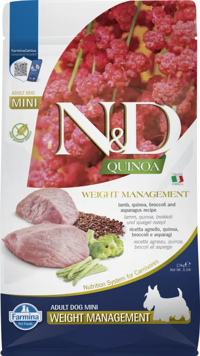 Caini - Hrana uscata pentru caini N&D Quinoa Weight Management cu miel 2,5 kg