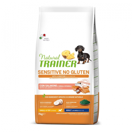 Caini - Hrana uscata pentru caini Natural Trainer Mini Adult cu somon 7 kg