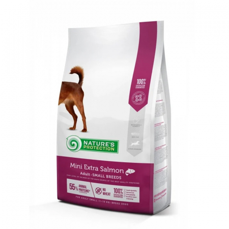 Hrana uscata pentru caini Nature's Protection Mini Extra Salmon 7,5 kg + 2 kg GRATIS [0]