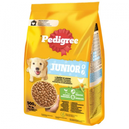 Hrana uscata pentru caini Pedigree Junior M/L cu pasare & legume 500 gr [1]