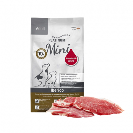 Hrana uscata caini - Hrana uscata pentru caini Platinum Mini Adult Iberico 900 gr