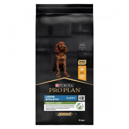 Caine Junior - Hrana uscata pentru caini Pro Plan Large Athletic Puppy cu pui 12 kg
