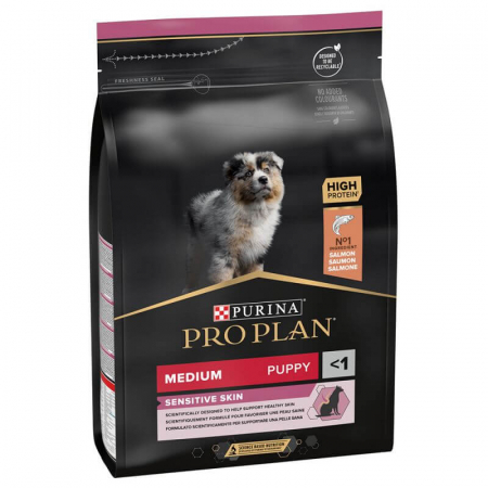 Caine Junior - Hrana uscata pentru caini Pro Plan Medium Puppy cu somon 3 kg