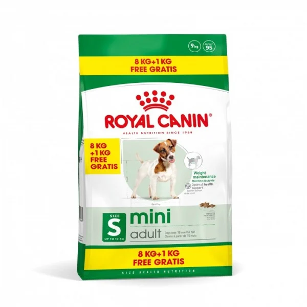 Hrana uscata caini - Hrana uscata pentru caini Royal Canin Mini Adult 8 kg + 1 kg GRATIS