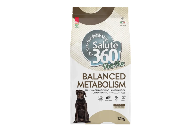 Caine Adult - Hrana uscata pentru caini Salute 360 Balanced Metabolism cu porc 12 kg