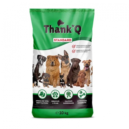 Caine Adult - Hrana uscata pentru caini Thank'Q cu vita 10 kg