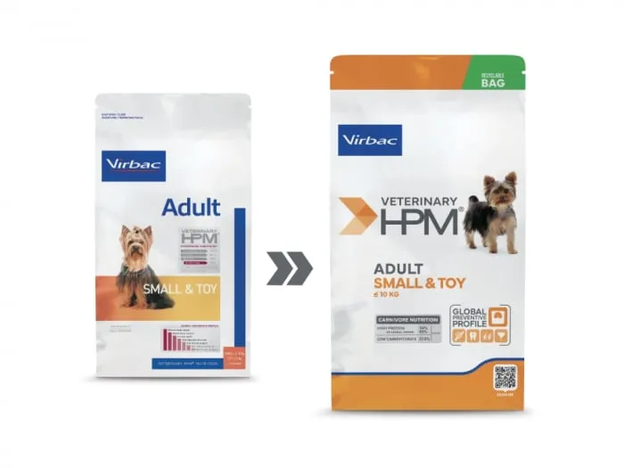 Caine Adult - Hrana uscata pentru caini Virbac HPM Adult Small & Toy 1,5 kg
