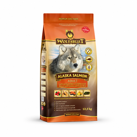 Caine Adult - Hrana uscata pentru caini Wolfsblut Alaska Adult cu somon 12,5 kg