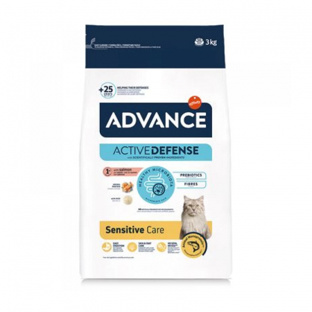 Pisica Adult - Hrana uscata pentru pisici Advance Sensitive cu somon 3 kg