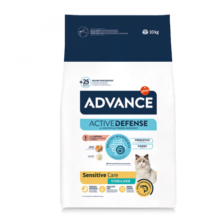 Pisica Sterilizata - Hrana uscata pentru pisici Advance Sensitive Sterilised cu somon 10 kg
