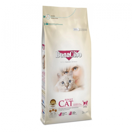 Pisica Adult - Hrana uscata pentru pisici Bona Cibo Adult cu pui & orez 2 kg