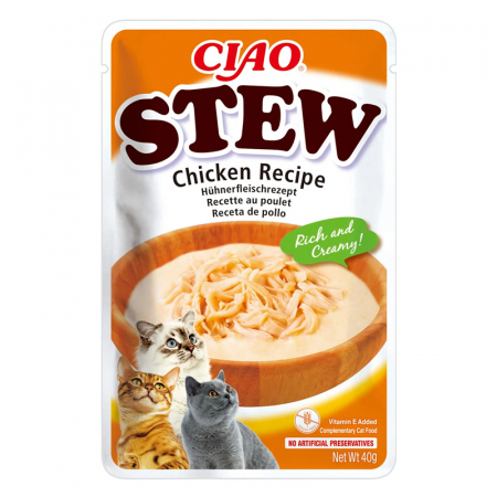 Hrana umeda pisici - Hrana umeda pentru pisici Ciao Stew cu pui 40 gr