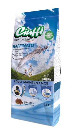 Hrana uscata pisici - Hrana uscata pentru pisici Ciuffi Raffinato cu somon 15 kg