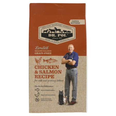 Hrana uscata pisici - Hrana uscata pentru pisici Dr. Pol Kitten & Adult cu somon & pui 2 kg