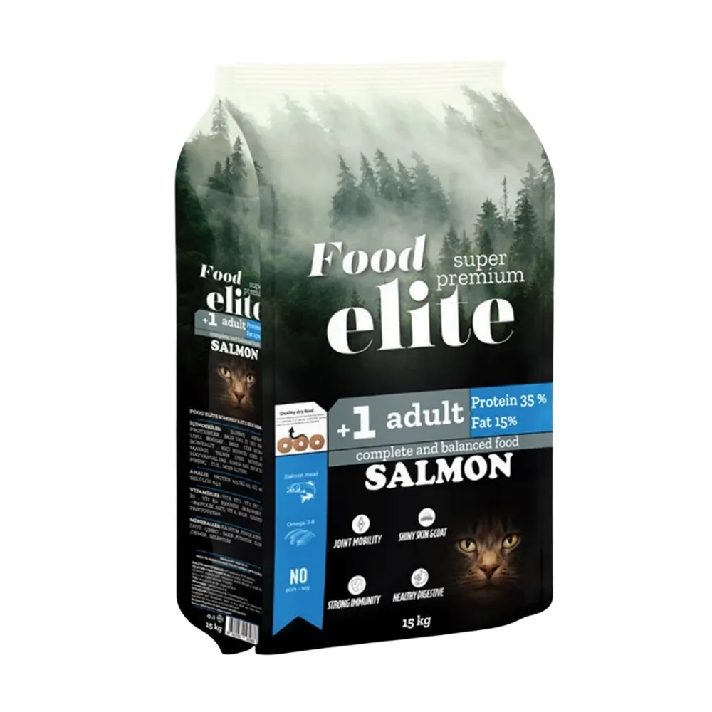 Pisici - Hrana uscata pentru pisici Food Elite Adult cu somon 15 kg