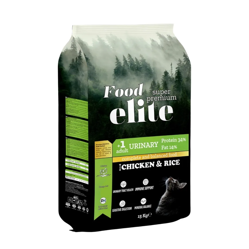 Pisici - Hrana uscata pentru pisici Food Elite Urinary cu pui & orez 15 kg