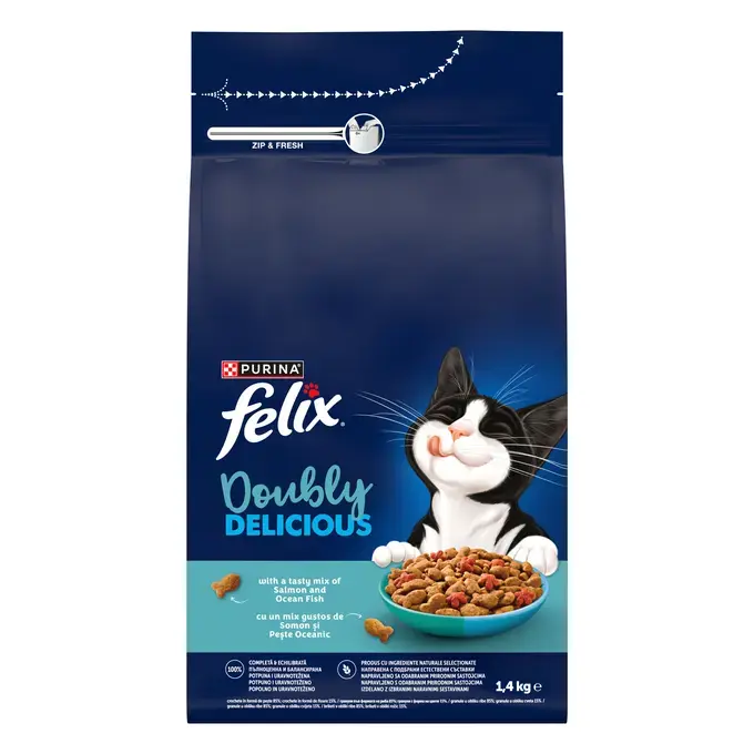 Pisici - Hrana uscata pentru pisici Felix Douby Delicious cu peste 1,4 kg