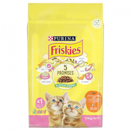 Pisica Junior - Hrana uscata pentru pisici Friskies Junior cu pui & legume 10 kg