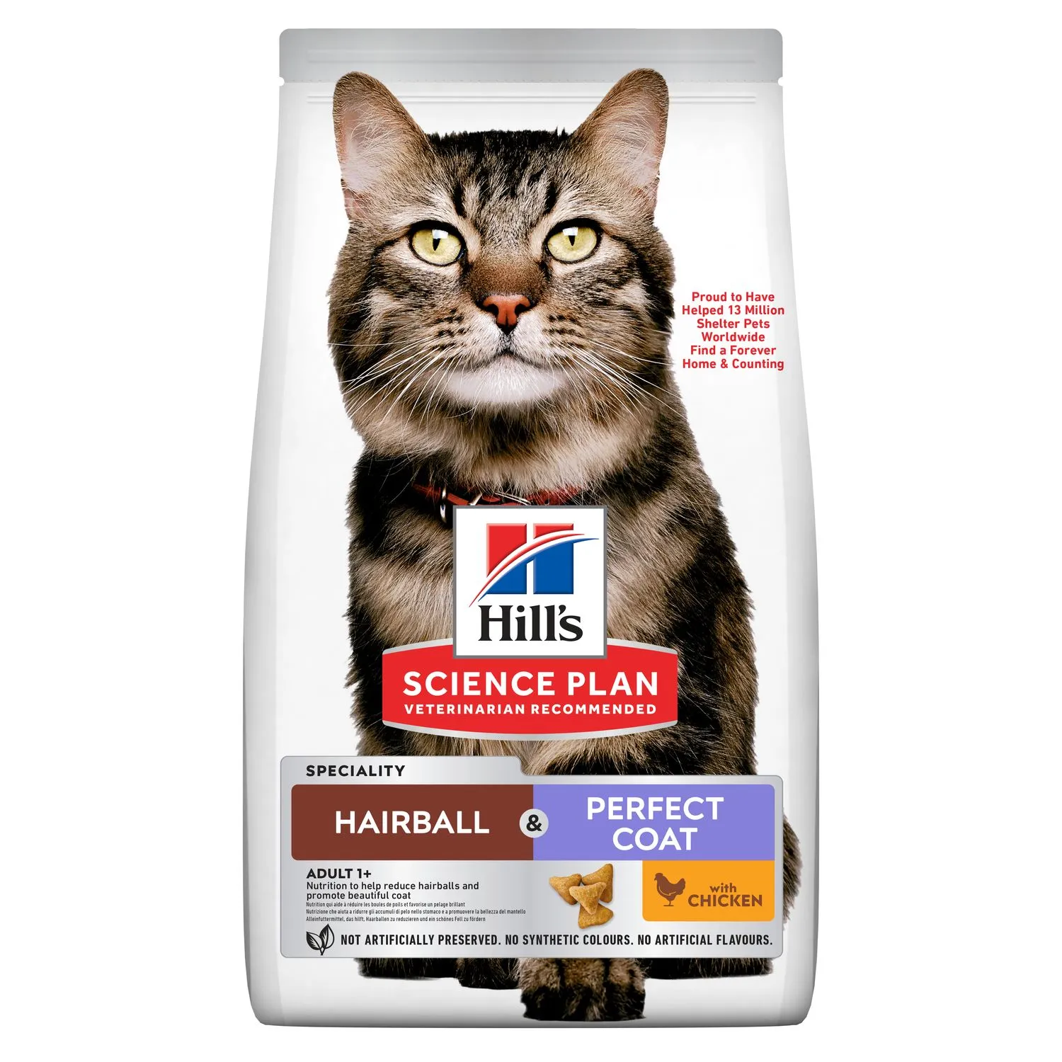 Pisici - Hrana uscata pentru pisici Hill's SP Hairball & Perfect Coat cu pui 1,5 kg