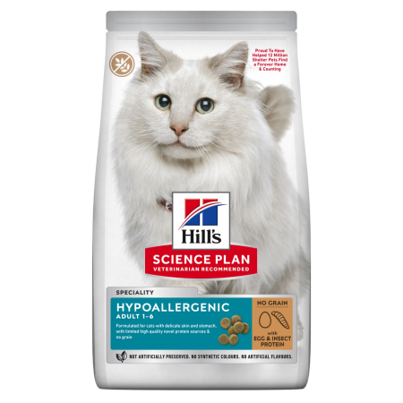 Hrana uscata pisici - Hrana uscata pentru pisici Hill's SP Hypoallergenic No Grain 1,5 kg
