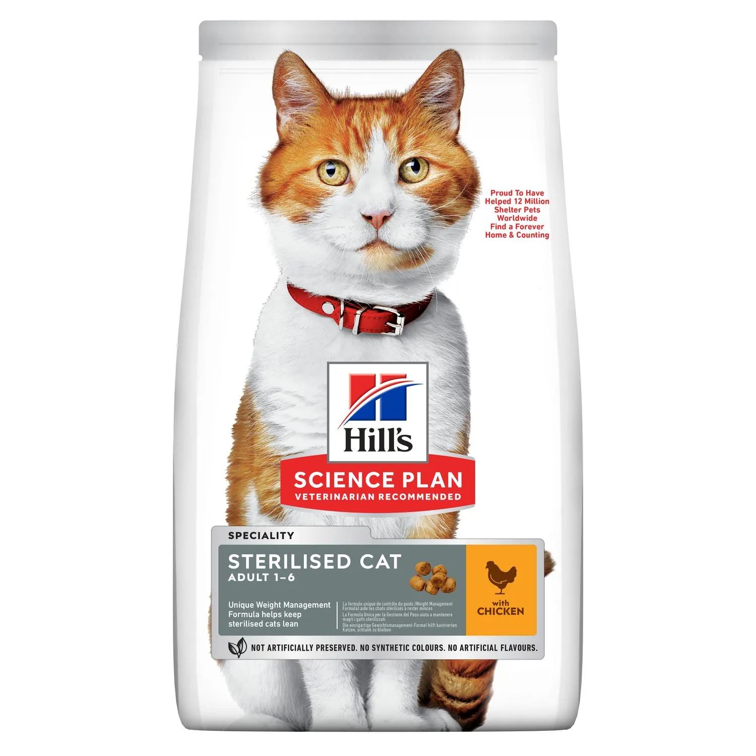 Hrana uscata pentru pisici Hill's SP Sterilised cu pui 1,5 kg
