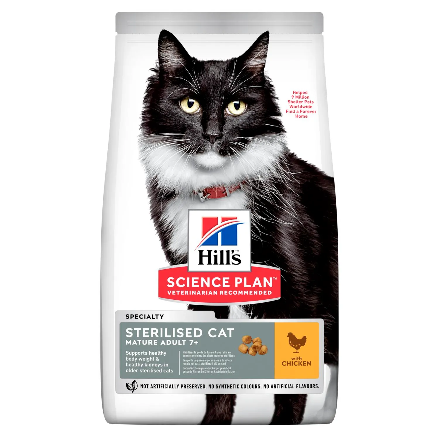Pisica Sterilizata - Hrana uscata pentru pisici Hill's SP Sterilised Mature Adult 7+ cu pui 1,5 kg