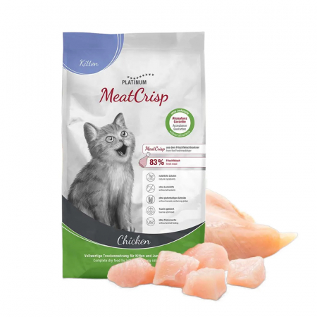 Pisica Senior - Hrana uscata pentru pisici Platinum Meat Crisp Junior cu pui 1,5 kg
