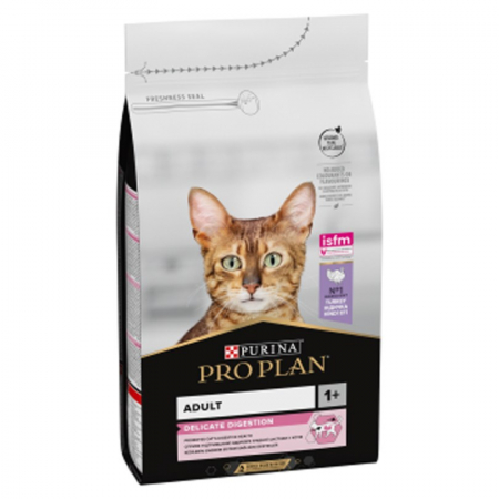 Pisica Adult - Hrana uscata pentru pisici Pro Plan Adult Delicate cu curcan 1,5 kg
