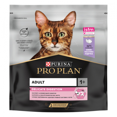 Pisica Adult - Hrana uscata pentru pisici Pro Plan Delicate Adult cu curcan 400 gr