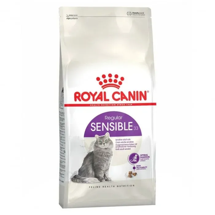 Hrana uscata pisici - Ambalaj Royal Canin Sensible 33 hrană uscată pentru pisici adulte, 2 kg