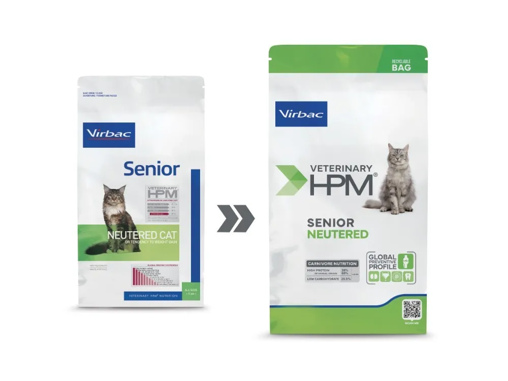 Hrana uscata pisici - Hrana uscata pentru pisici Virbac HPM Adult Senior Neutered 7 kg