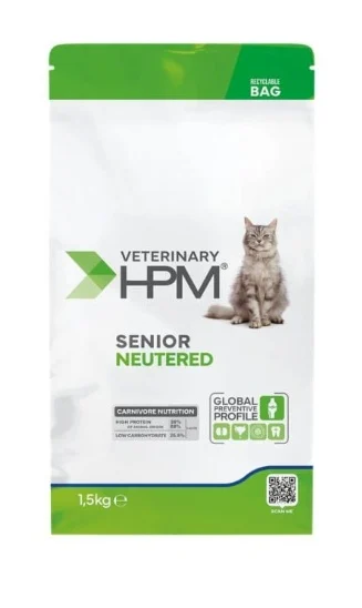Pisica Senior - Hrana uscata pentru pisici Virbac HPM Senior Neutered 1,5 kg