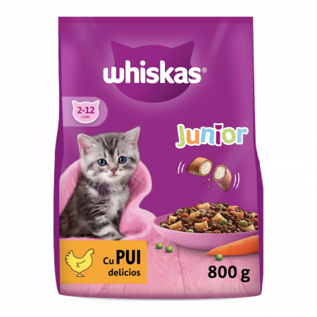 Hrana uscata pentru pisici Whiskas Junior cu pui 800 gr [0]