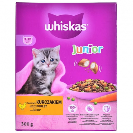 Hrana uscata pentru pisici Whiskas Junior cu pui 300 gr [0]