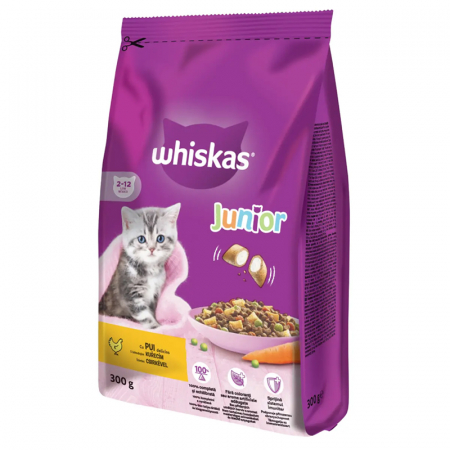 Hrana uscata pentru pisici Whiskas Junior cu pui 300 gr [1]
