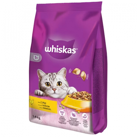 Hrana uscata pentru pisici Whiskas cu pui 1,4 kg [1]