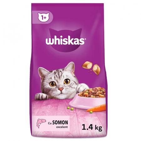 Hrana uscata pentru pisici Whiskas cu somon 1,4 kg [0]